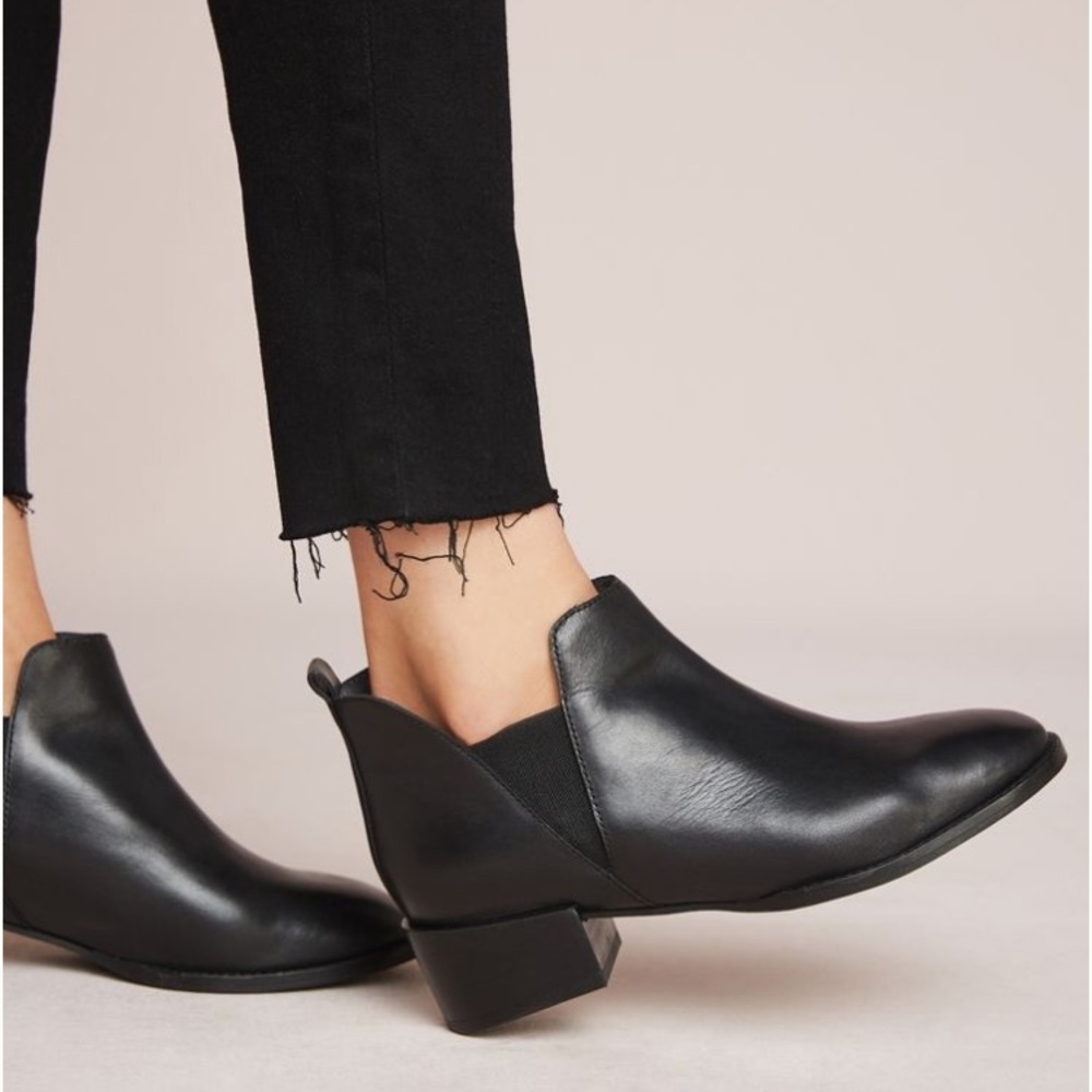 Black Leather Booties